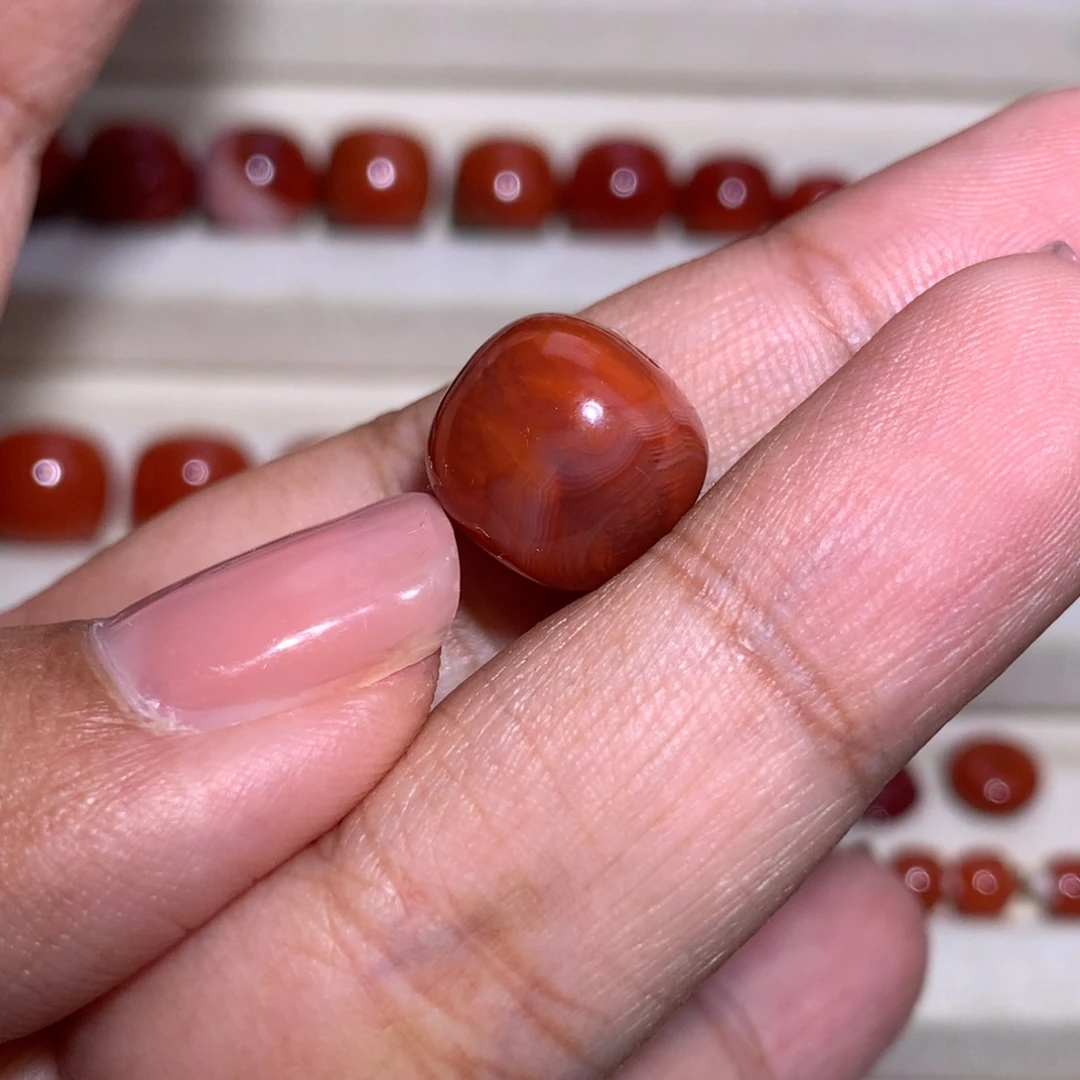南红玛瑙未镶嵌老型12+满肉火焰纹 有玛瑙纹