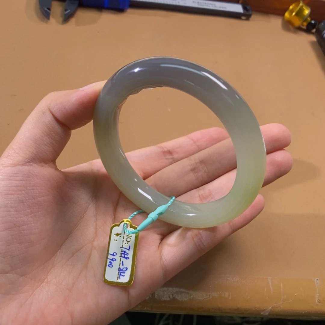 【闪购商品】和田玉手镯未镶嵌5657紫晴老熟料特细