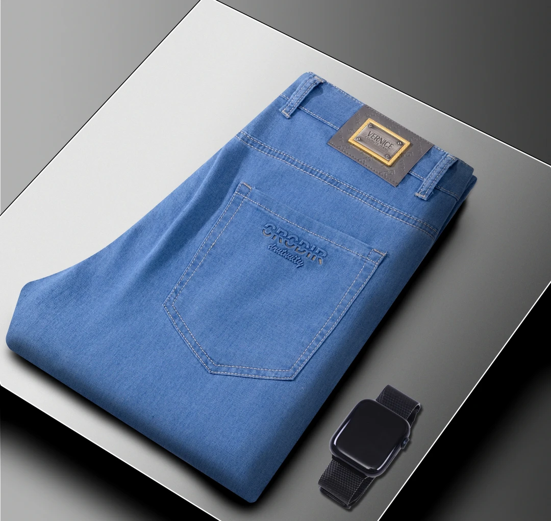 专卖店直供工厂断码清仓春秋款男士牛仔裤高腰大码宽松直筒弹力