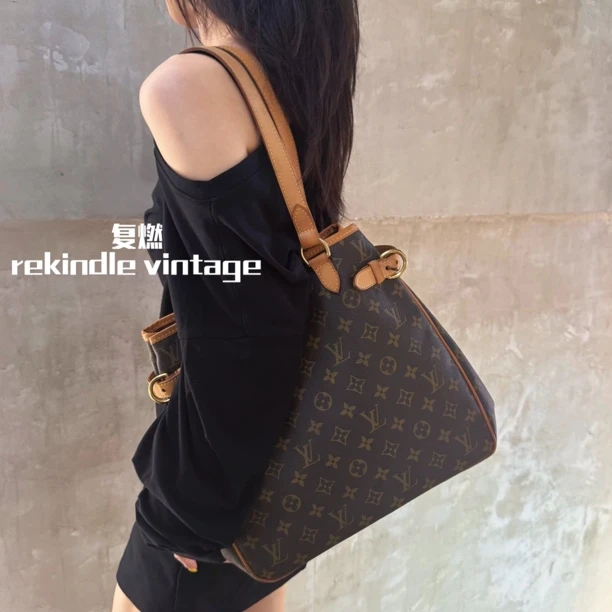 95新 LouisVuitton/路易威登 复燃精选/竖版老花南瓜单肩包08年