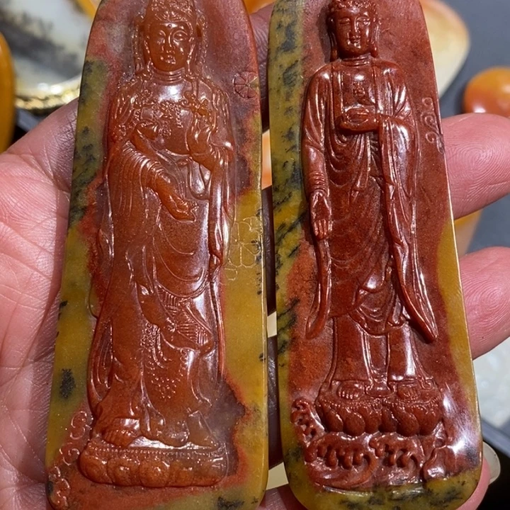 石英质玉（黄龙玉）未镶嵌挂件