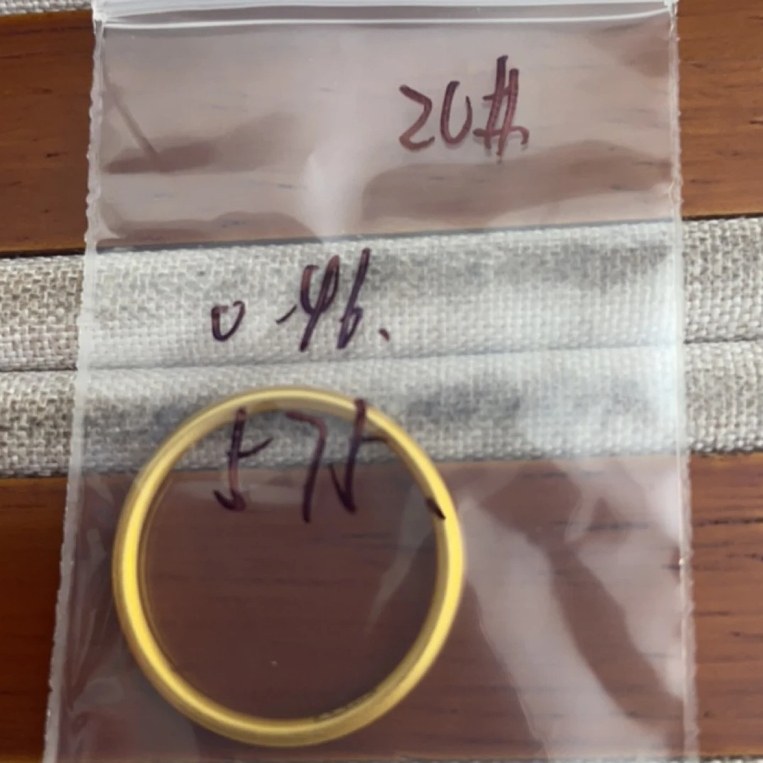 克重0.46 20号 古法素圈戒指 足金999