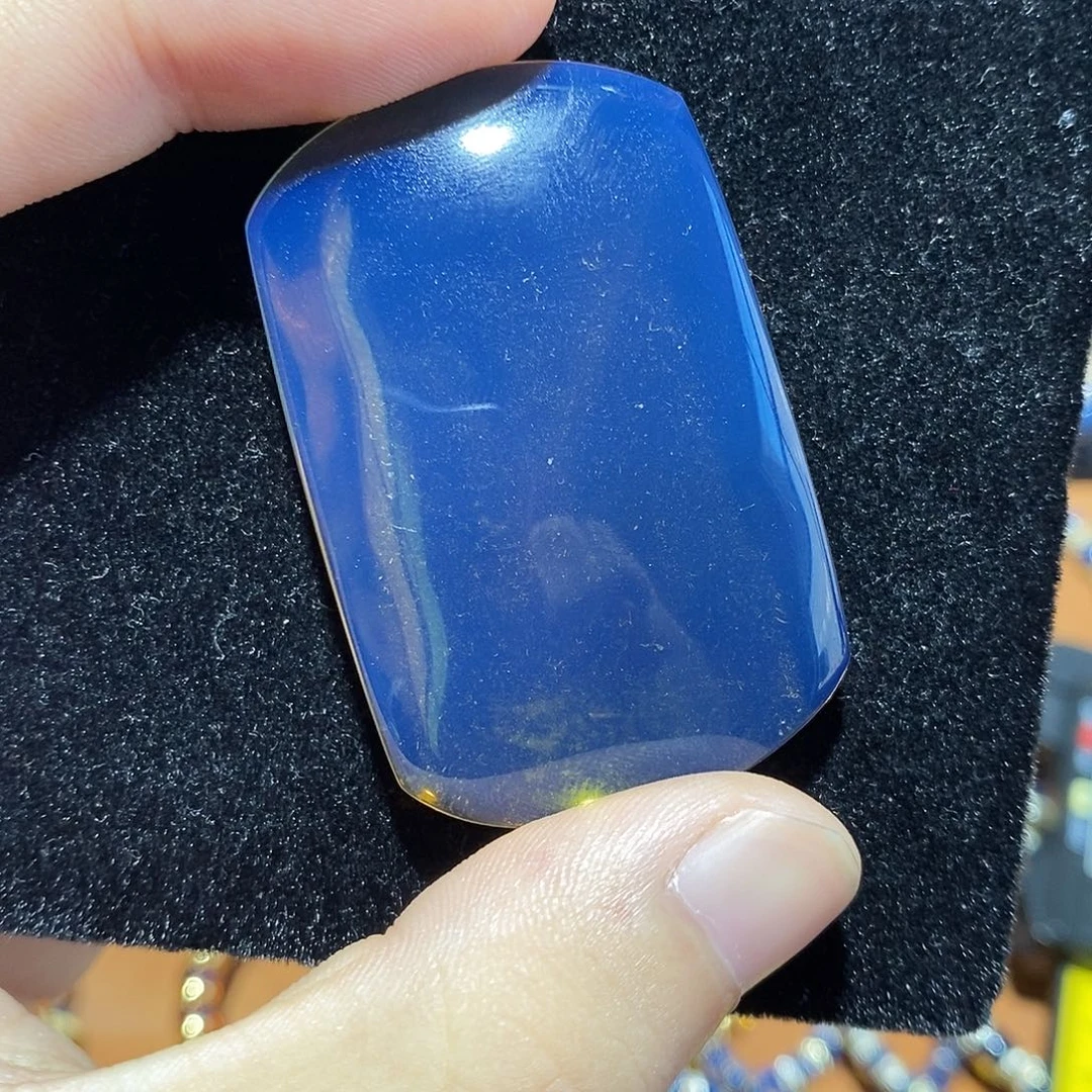 泓***凯蓝珀未镶嵌珠宝奇石531无事牌