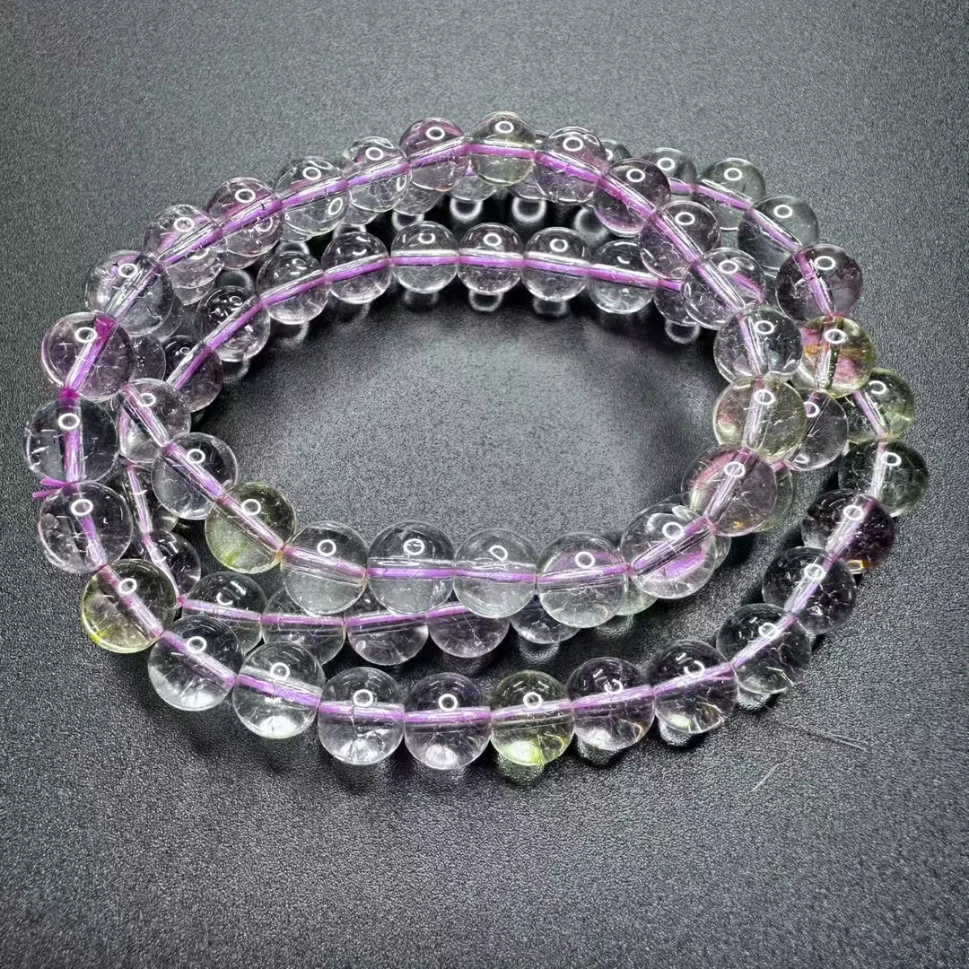 w6010天然拼色款三圈8mm手链