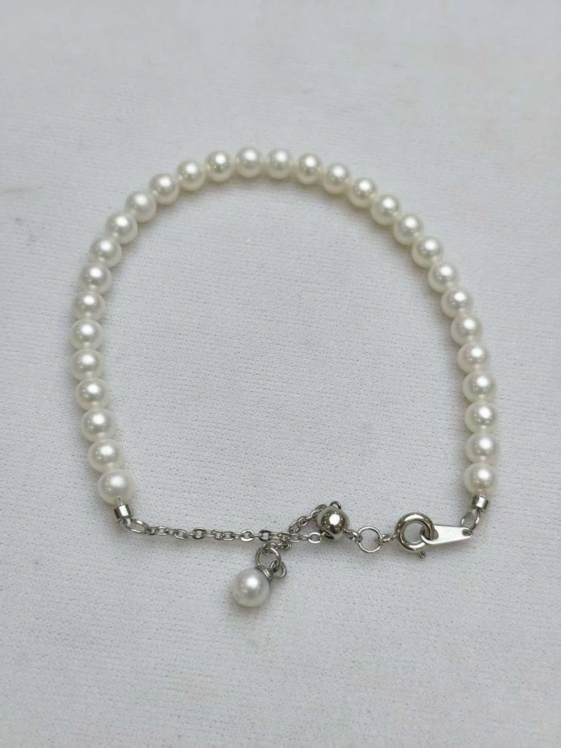 5-6mm天然淡水珍珠手链气质轻奢时尚百搭简约经典