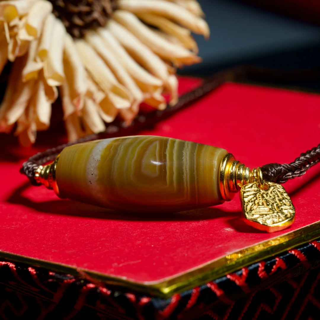 缠丝玛瑙珠-金皮眼-珠体圆融-品相完整-光气十足-支持评级