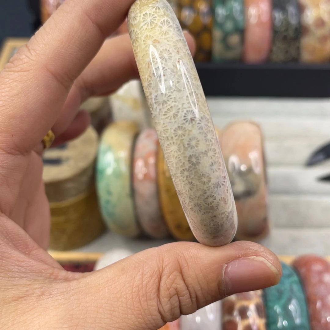 未镶嵌手镯硅化玉