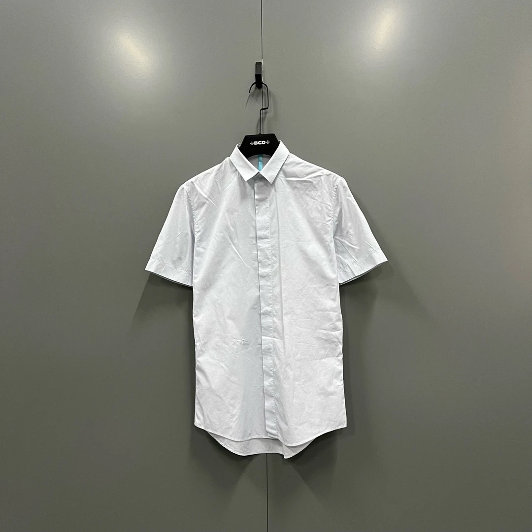 95新 DIOR/迪奥 （bb1）格子满印短袖衬衫 37码