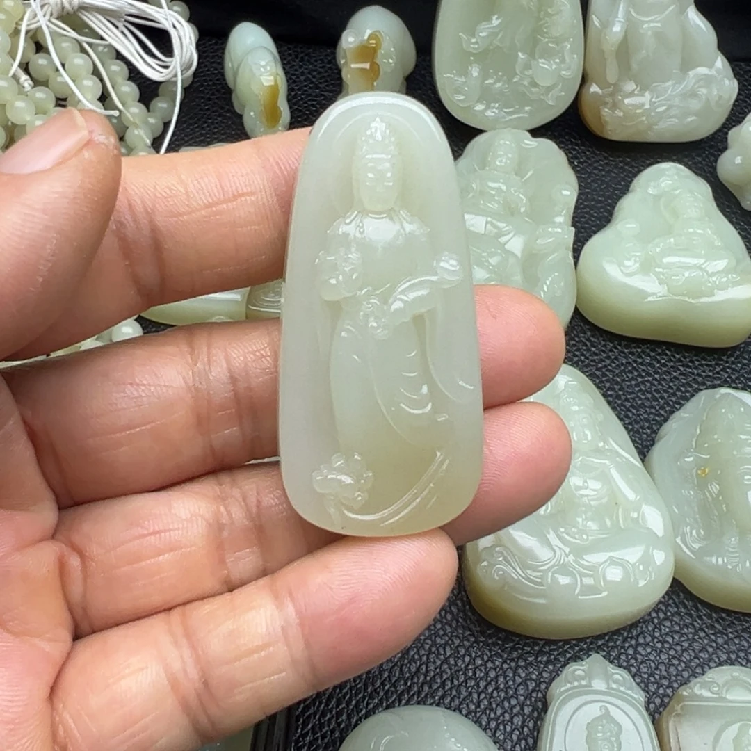 和田玉（糖玉）未镶嵌吊坠(不含链)