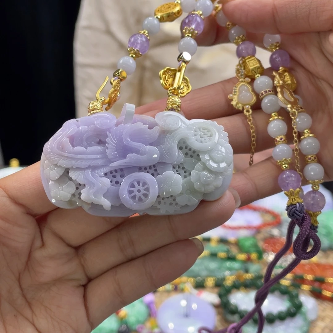 翡翠颈饰未镶嵌代编织