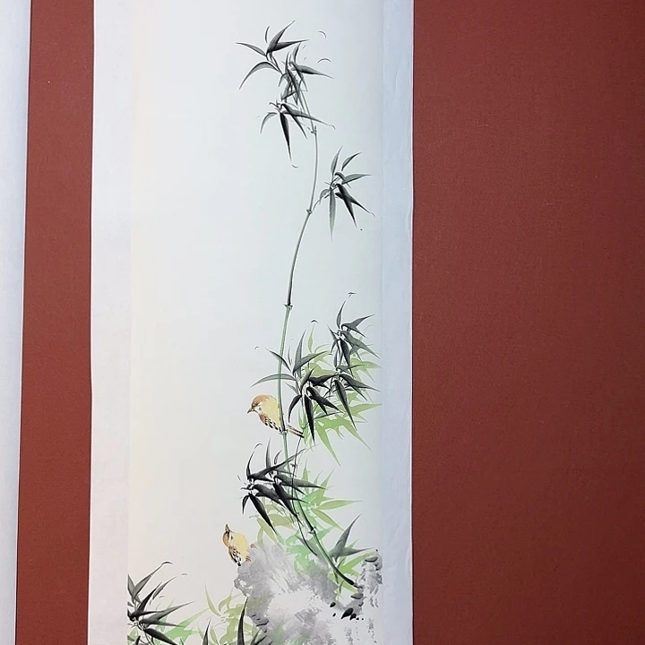 国画听兰老师花鸟