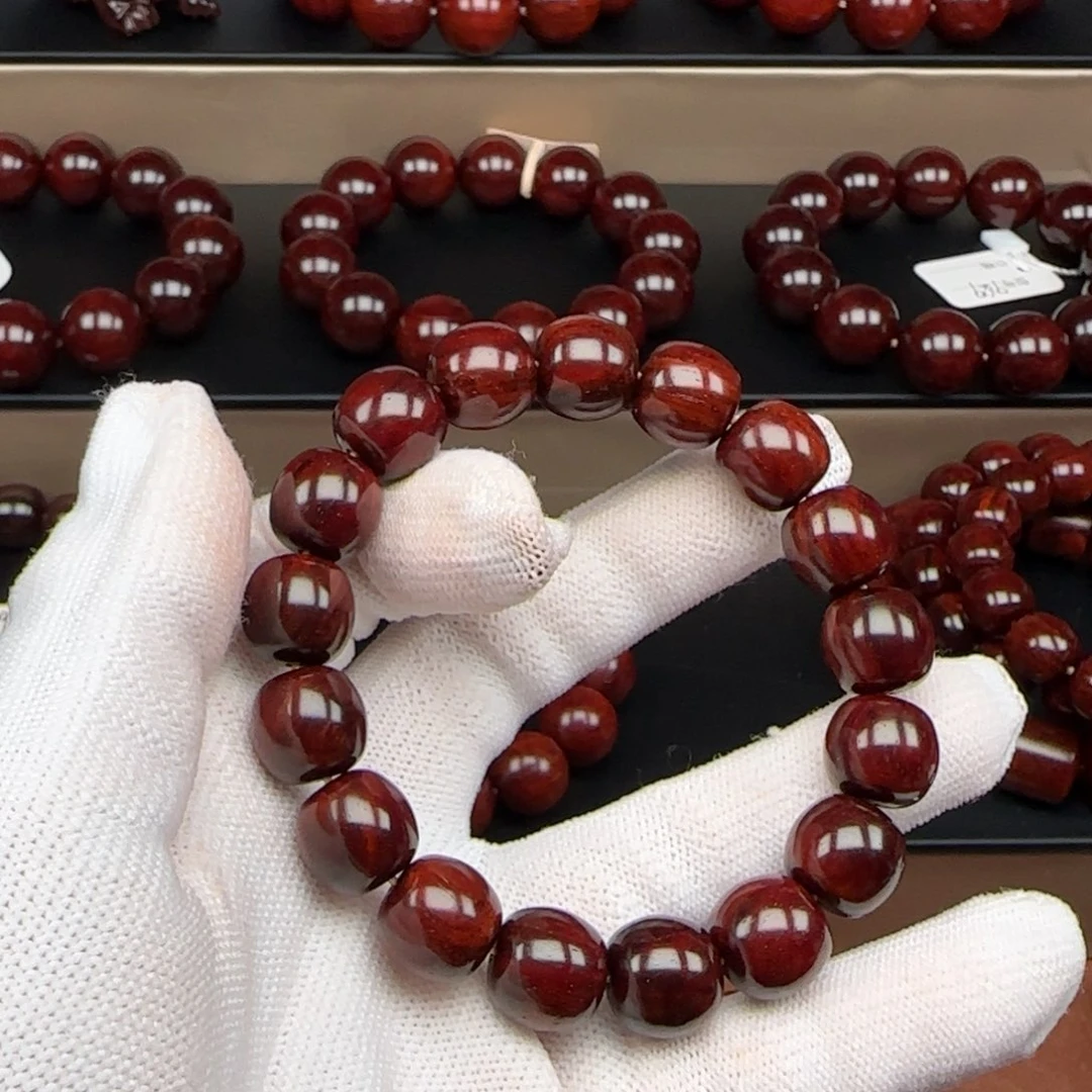 大***东小叶紫檀手串/手链原生态印度小叶紫檀12×13琴泥