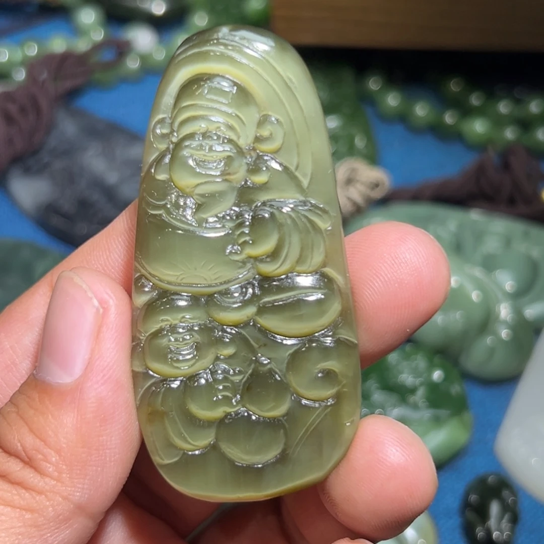 和田玉未镶嵌挂件叙**光