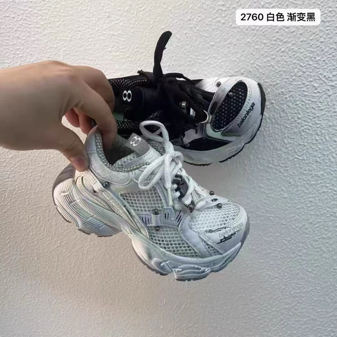2760-单网夏季儿童铆钉钉书机运动鞋潮流新款老爹鞋百搭跑步鞋潮