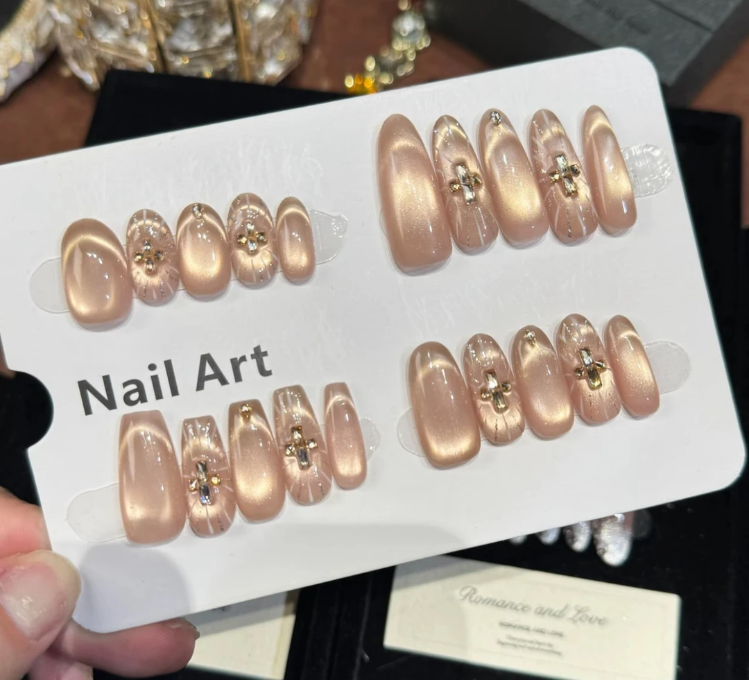 【神谕圣光·财宝】十字架 更新加钻款 锆石华丽纯手工穿戴甲