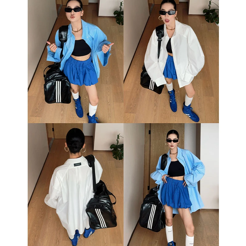 【闲暇假日】高密度质感纯棉解构羊腿袖长袖休闲衬衫