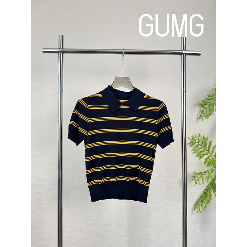 【女装优选】GUMG-线条撞色条纹GM20224