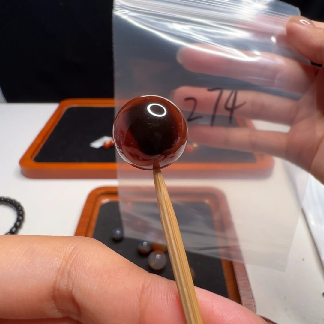 未镶嵌南红玛瑙南红玛瑙274号冰飘单珠13.1mm