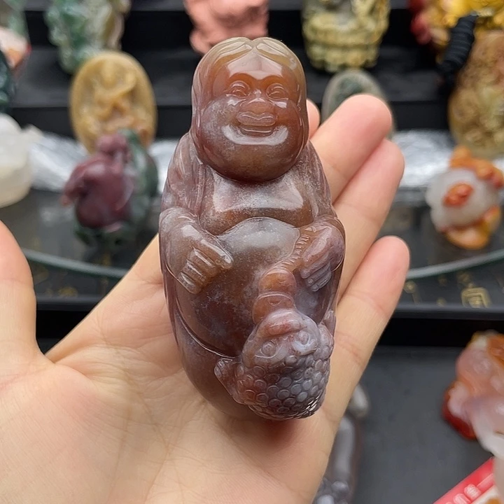 石英质玉未镶嵌手把件