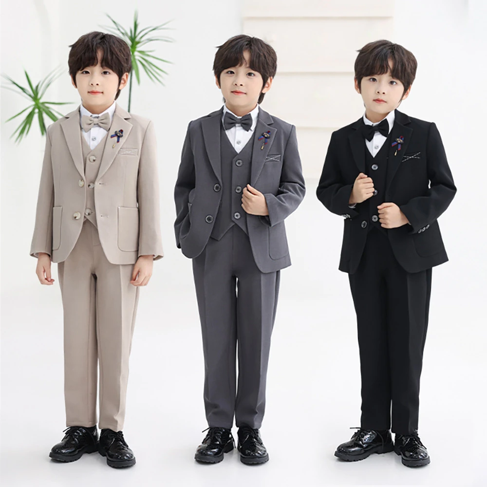 春秋欧美西服男童礼服花童礼服套装钢琴演出主持人外套演出服正装