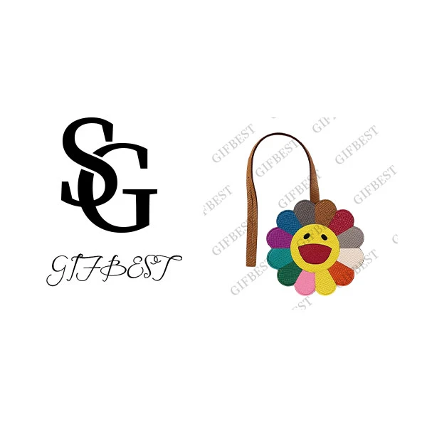 H-Liz2025新款小手工真皮向日葵包包挂件B999