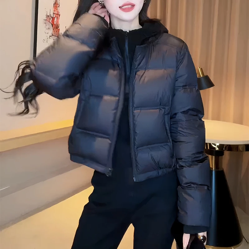 百搭甜美短款立领棉服女款2025秋冬爆款日常个性通勤松弛舒适外套