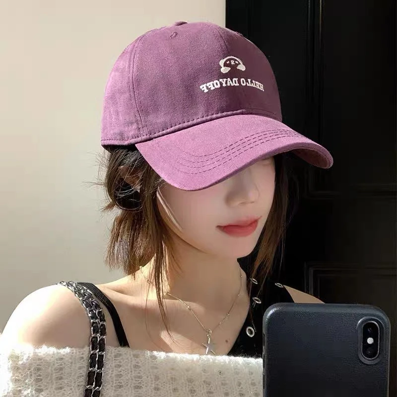 【小熊刺绣】大头围棒球帽女韩版百搭遮阳帽子显脸小鸭舌帽男女人