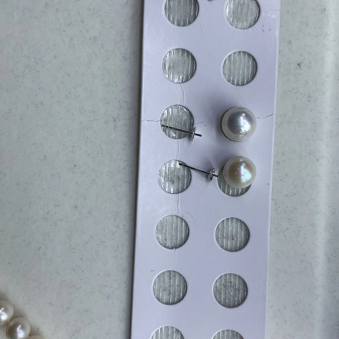 淡水珍珠颈饰未镶嵌耳钉