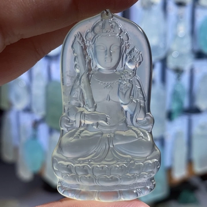 岫玉未镶嵌颈饰吊坠