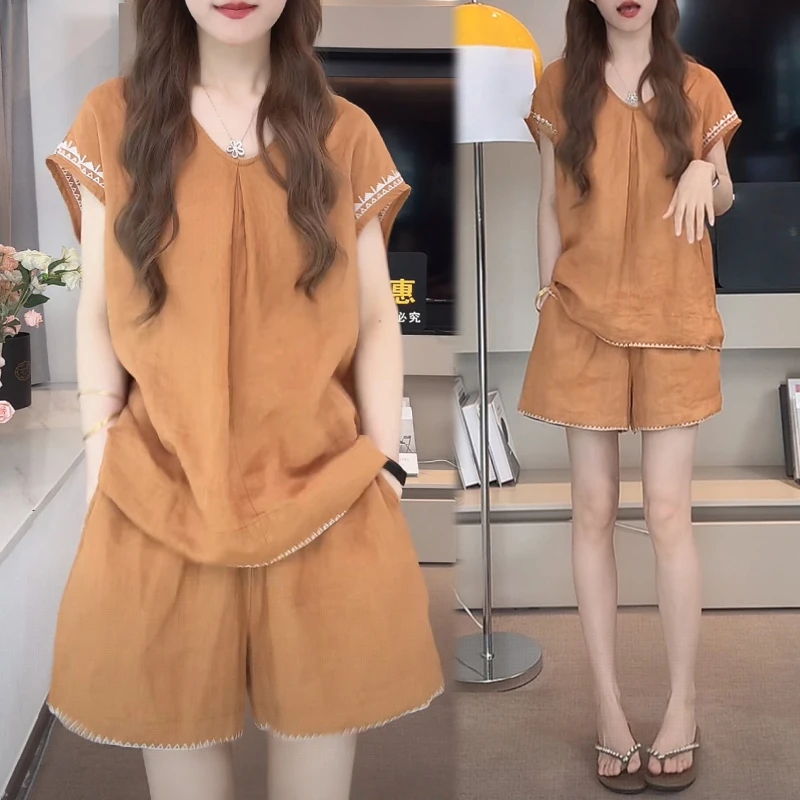 炸街网红款俏皮减龄飞袖短裤套装两件套女夏季2025新款显瘦巨好看