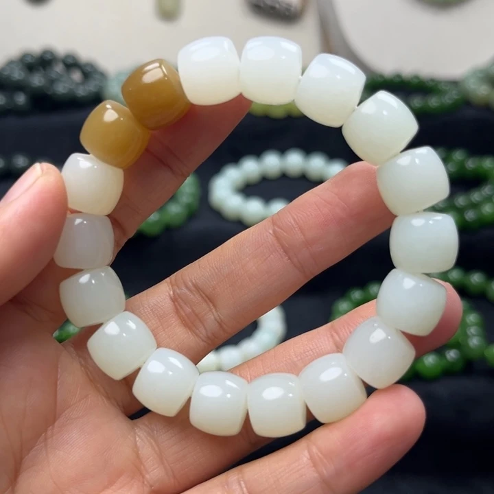 和田玉未镶嵌手链卡12