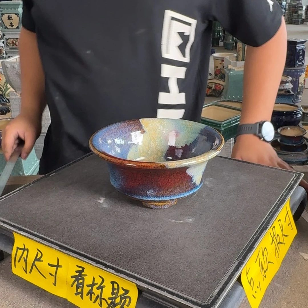 。一风堂石湾花盆 无孔 内12*5