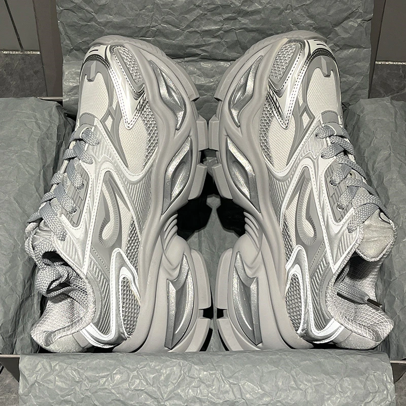 机甲猫眼异瞳老爹鞋男女2025新款秋冬响尾蛇厚底增高运动潮鞋