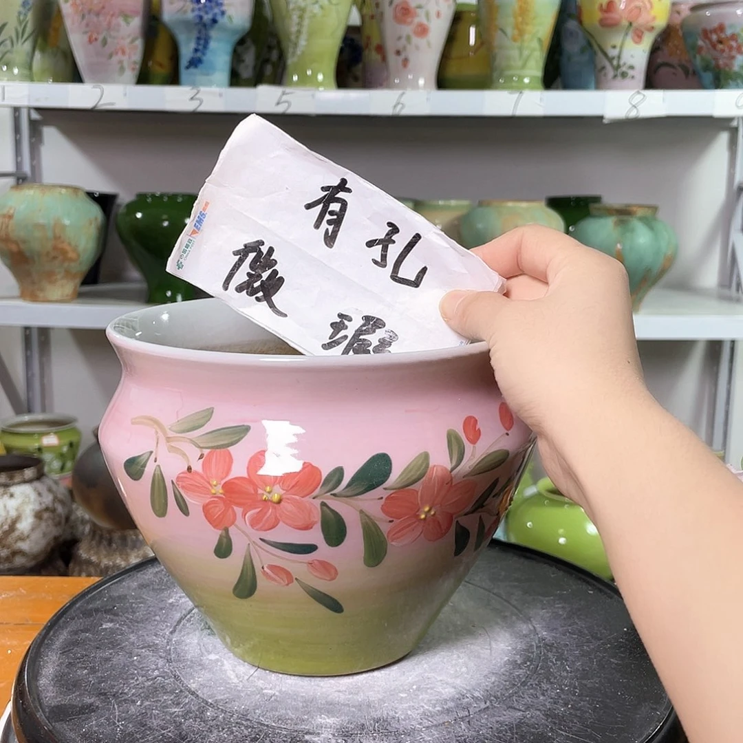景德镇陶瓷花盆花器暇256