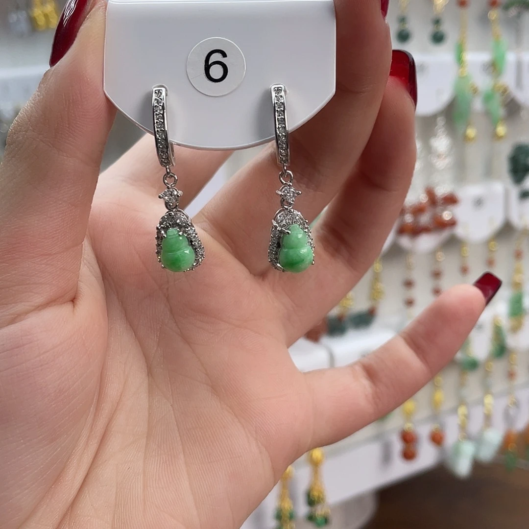 翡翠未镶嵌耳饰6 耳