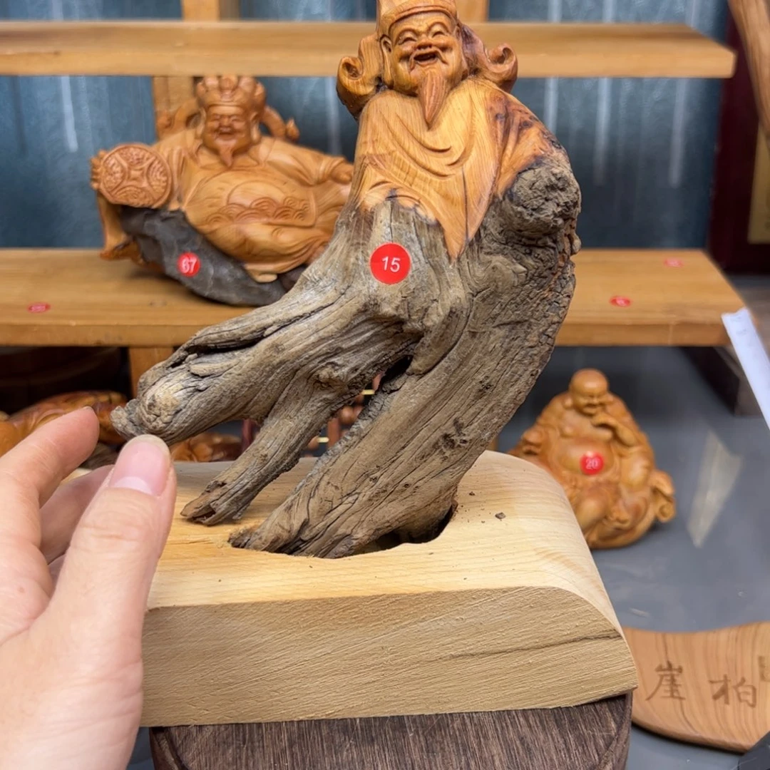 柏木崖柏木摆件手把件，