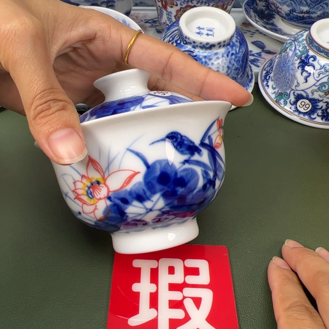 陶瓷景德镇纯手工纯手绘茶具木木36
