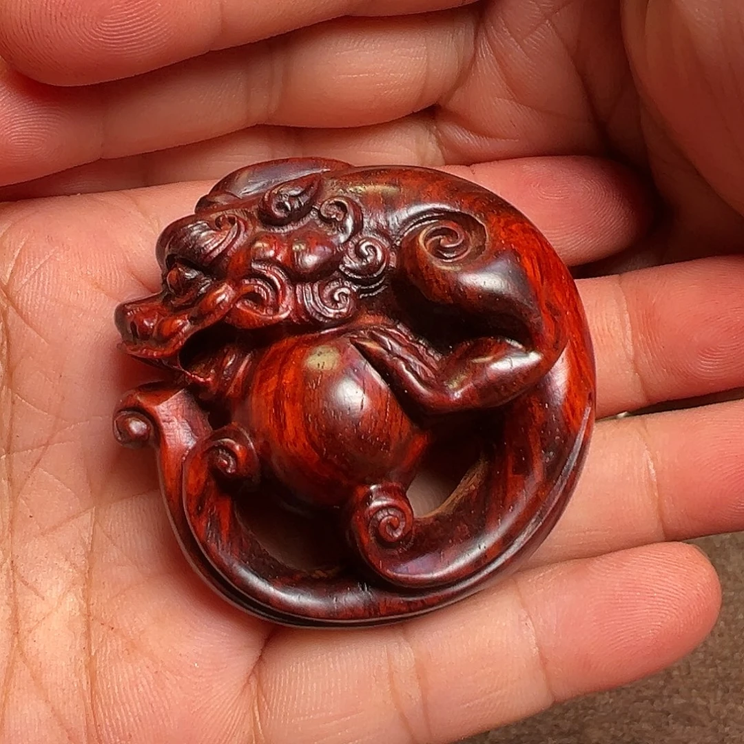 把件檀香紫檀（小叶紫檀）有求必应手把件