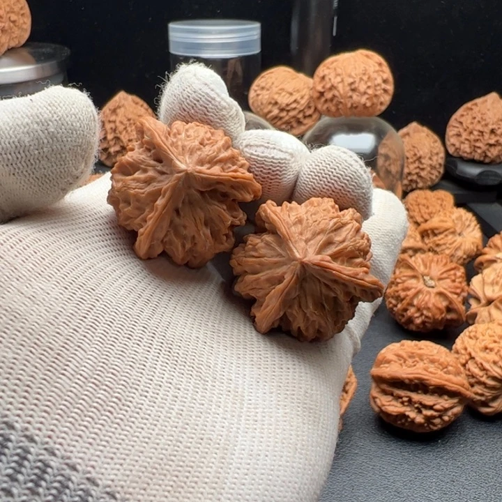 文玩核桃把件34全品无药盘山小三棱