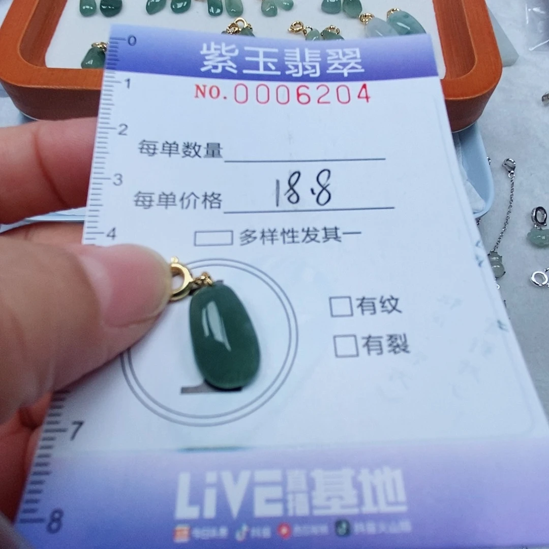 颈饰未镶嵌翡翠冰透随行