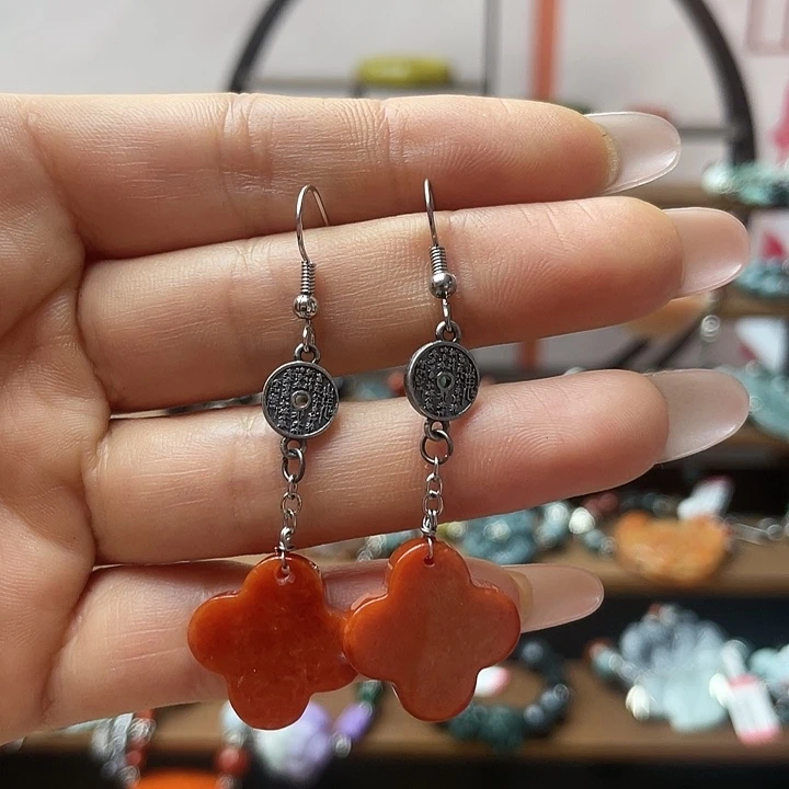 翡翠未镶嵌耳饰饰品