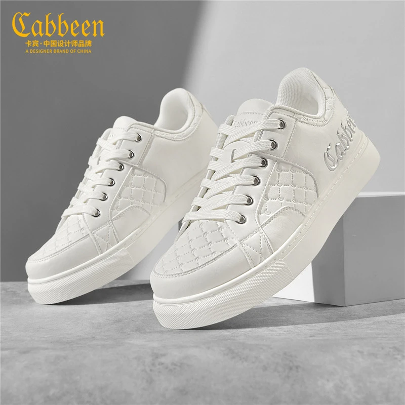 卡宾休闲板鞋男鞋2025秋季新款百搭时尚潮鞋设计师男士板鞋