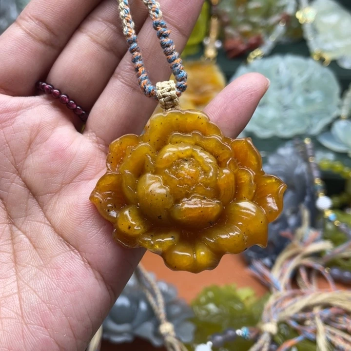 未镶嵌岫玉吊坠毛衣链锁骨链