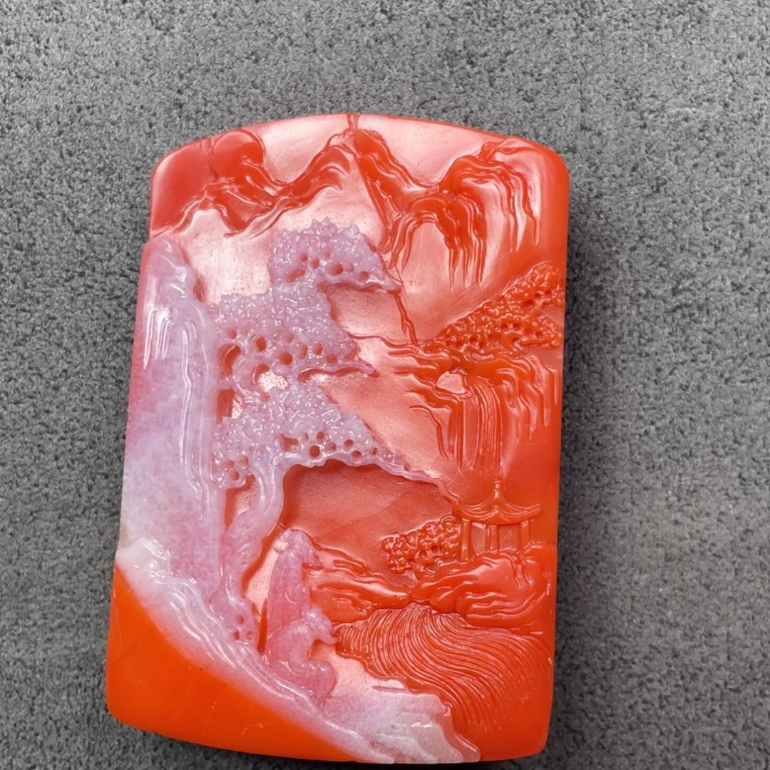 未镶嵌山水南红玛瑙