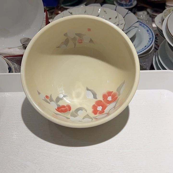 喜***乐瓷红花素雅大碗一个