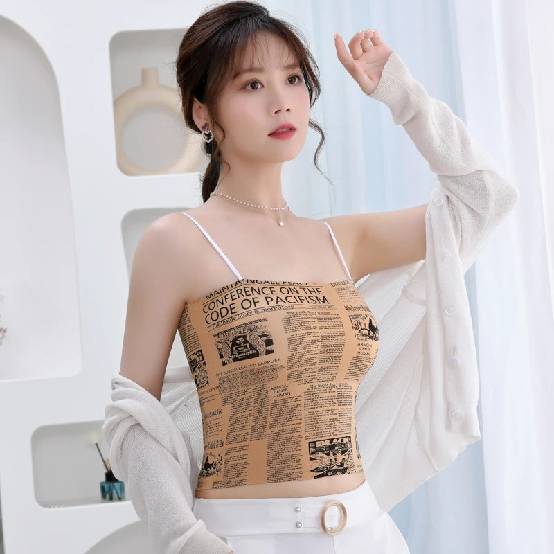 海报通勤吊带美背裹胸MB02#