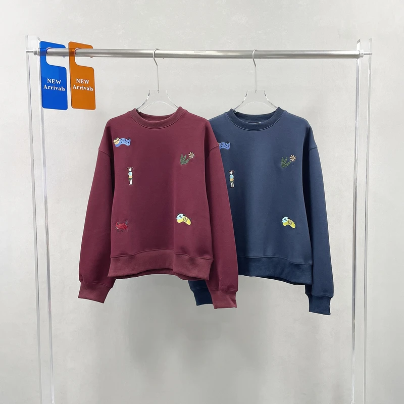 BEN HE欧货正品圆领卡通刺绣长袖卫衣女秋装宽松百搭上衣潮82239