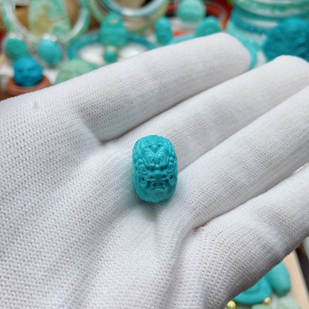 绿松石未镶嵌龙扣