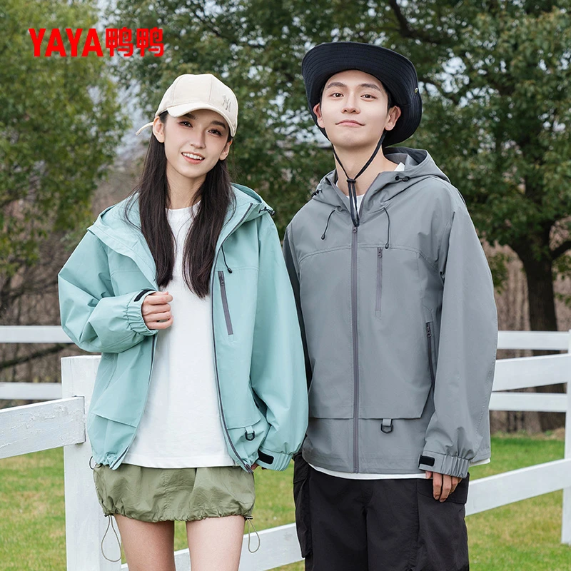 YAYA/鸭鸭男女同款2025年春秋季新款户外运动男装上衣外套