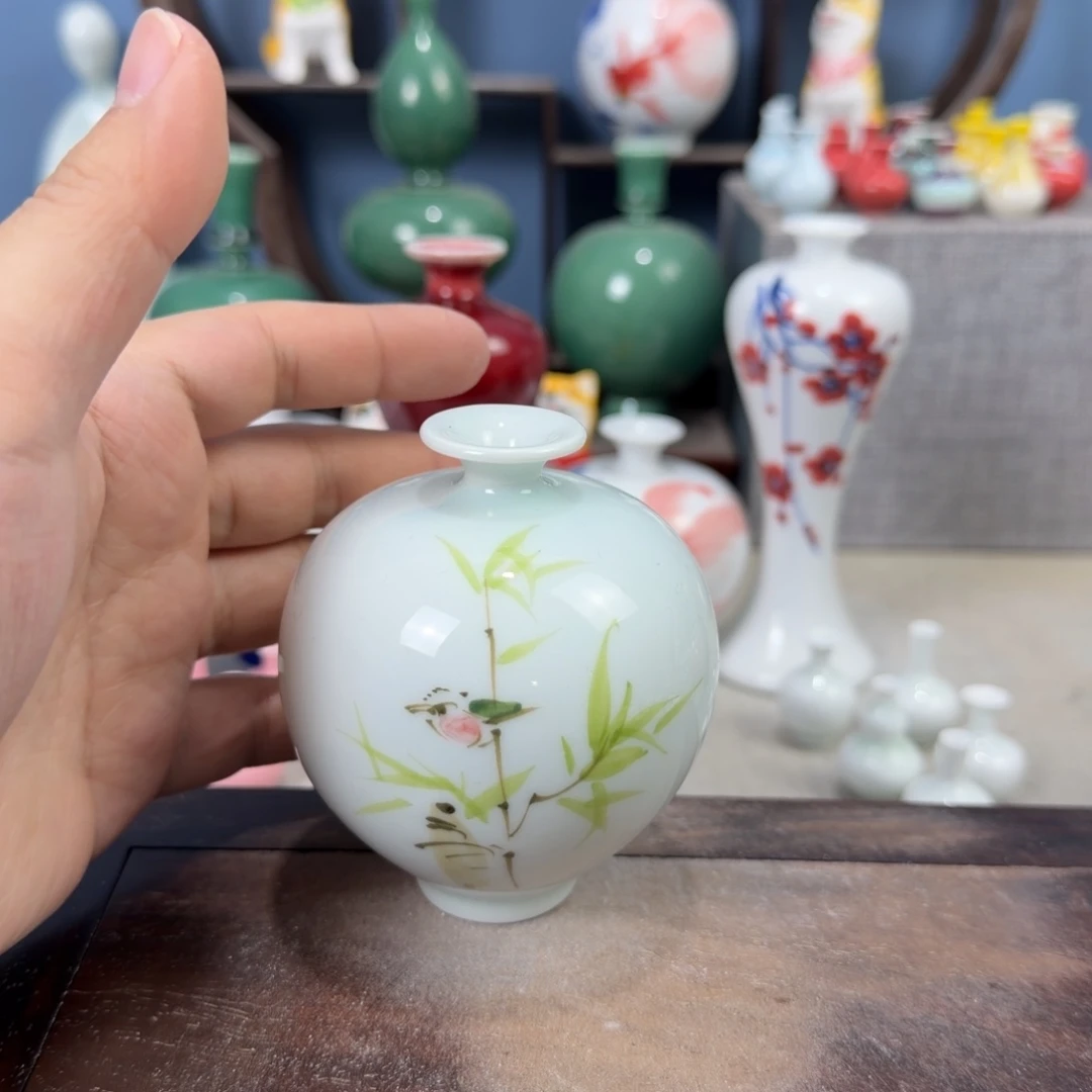 陶瓷手工小花器摆件